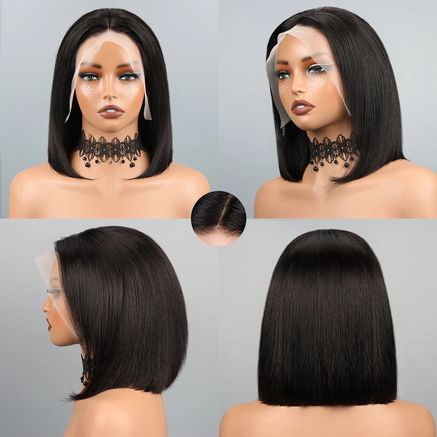 Bob Wig Human Hair 13x4 Hd Lace Front Human Hair Wigs For Black Women Glueless Lace Front Wigs Pre Plucked Pre Cut Straight Bob