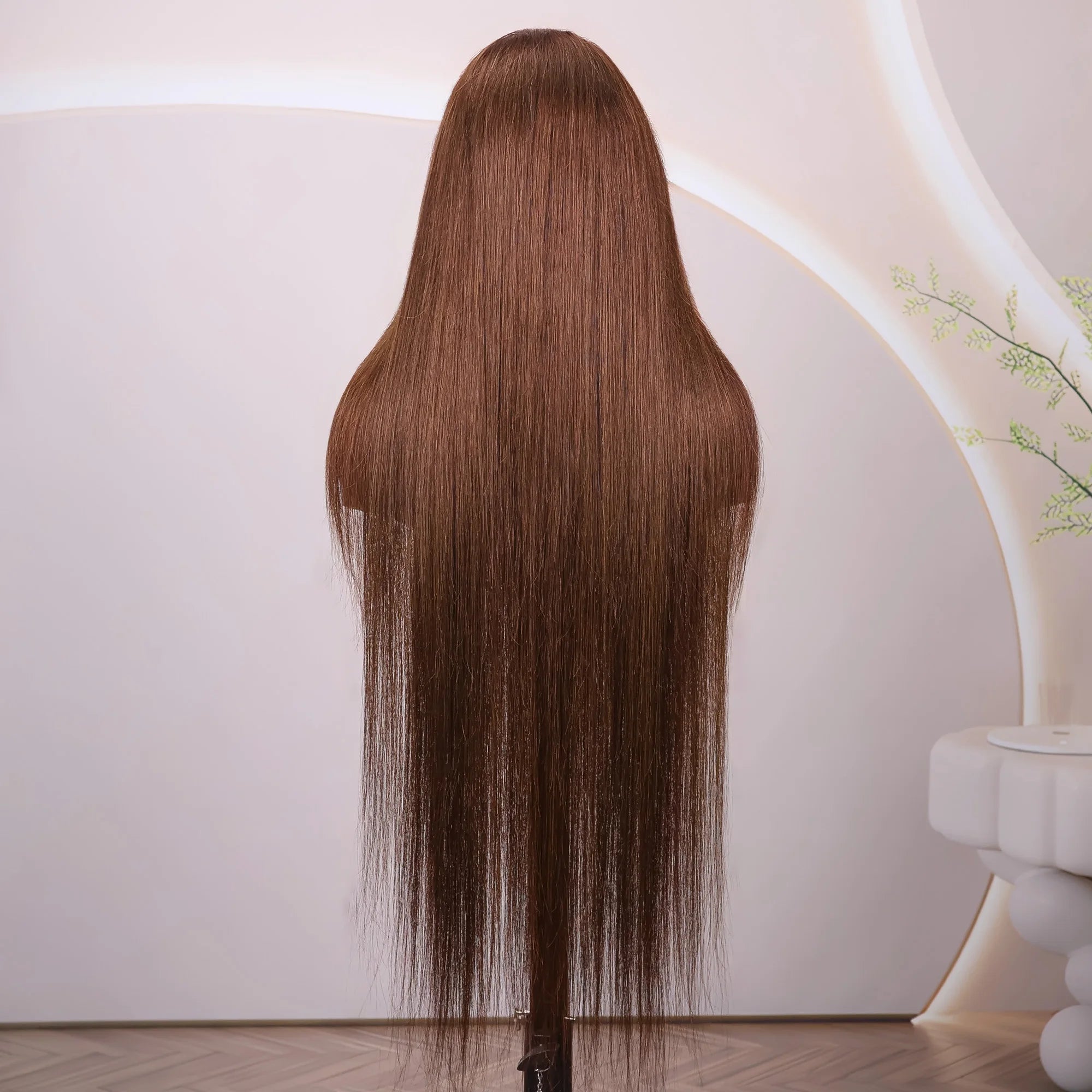 #4 Chocolate Brown Human Hair Wig 13x4 13x6 Hd Lace Frontal Wigs Pre Plucked 200% Density Straight Brown Human Hair Wig