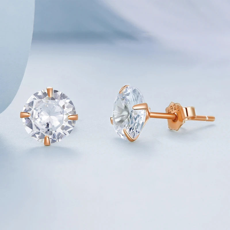 Bamoer CZ Stud Earrings