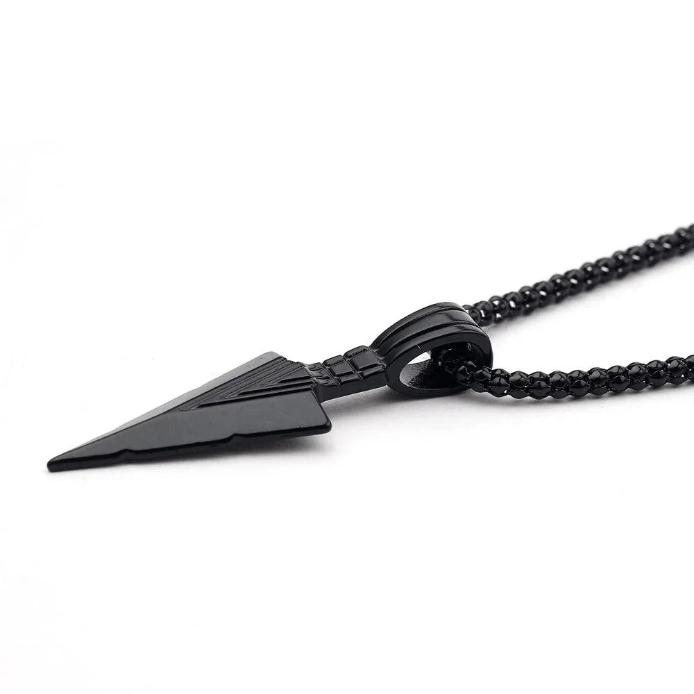 Men Black Long Necklace