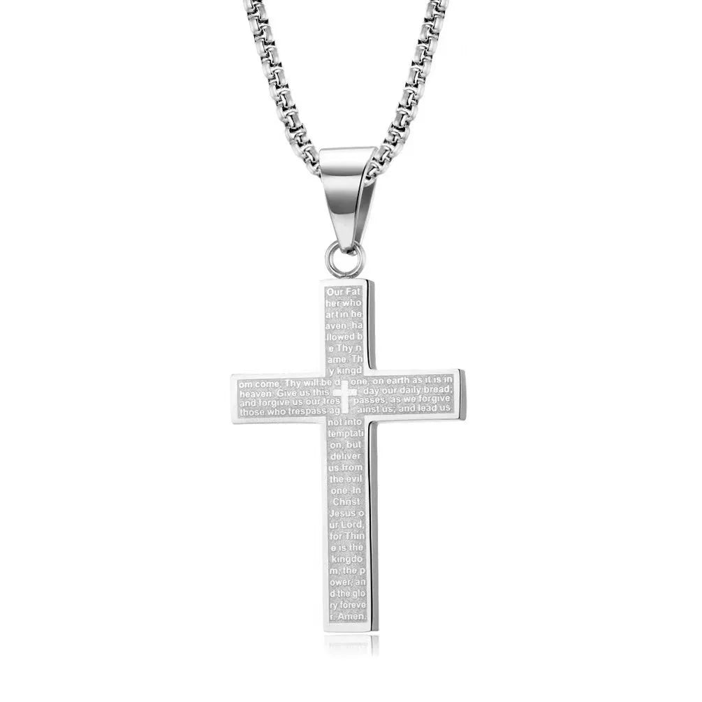Cross necklace, men's