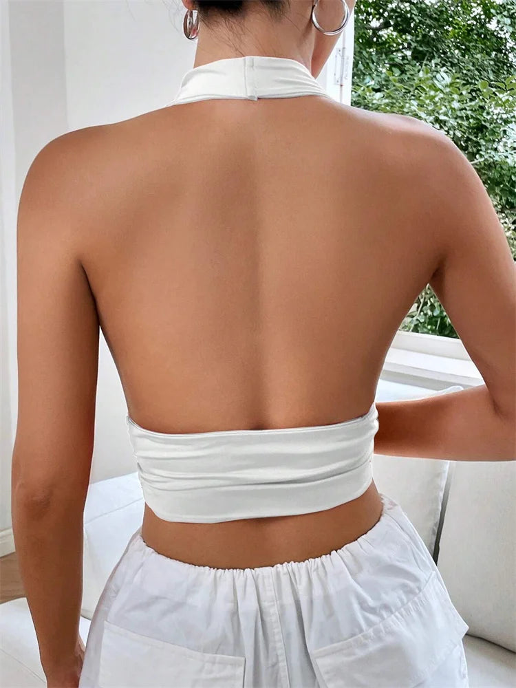 Sleeveless Backless Deep