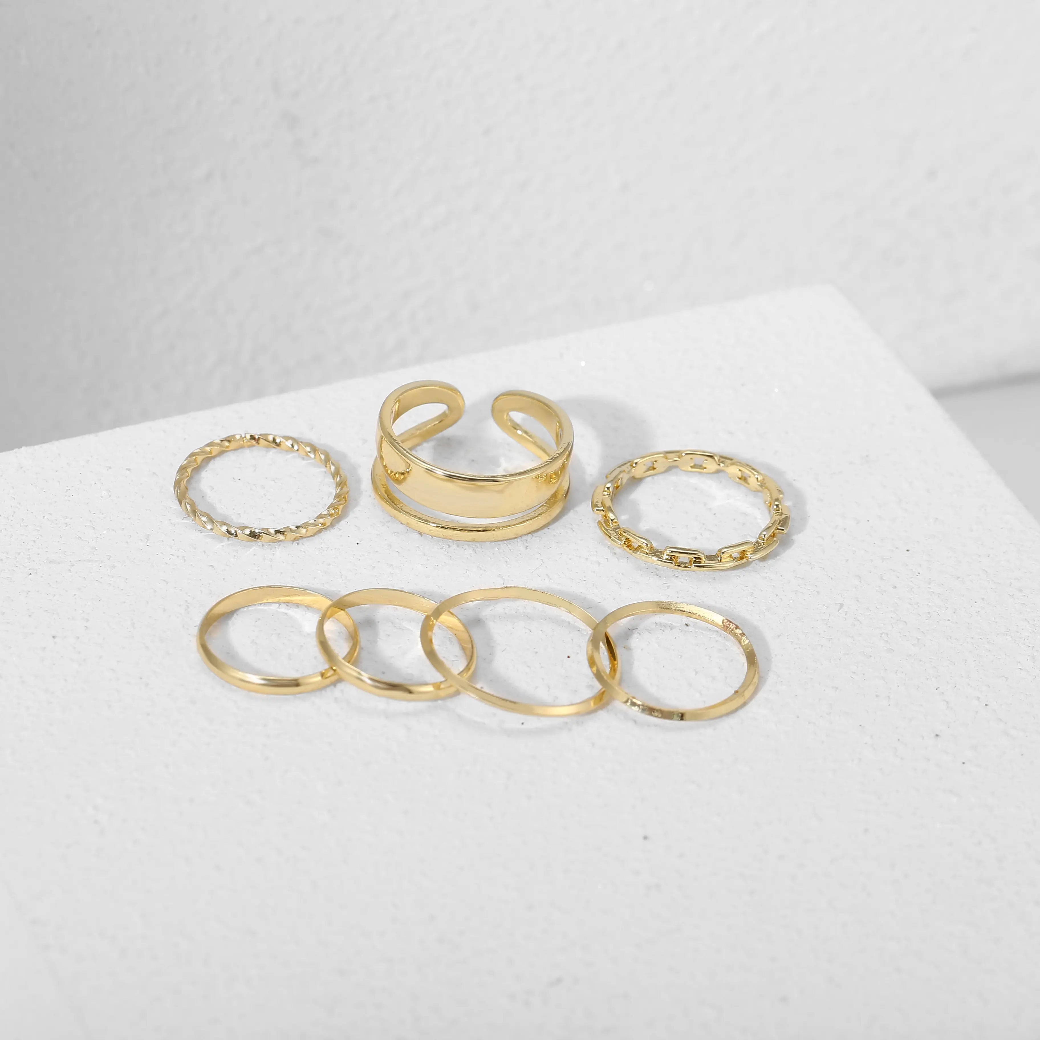 7pcs Ring European