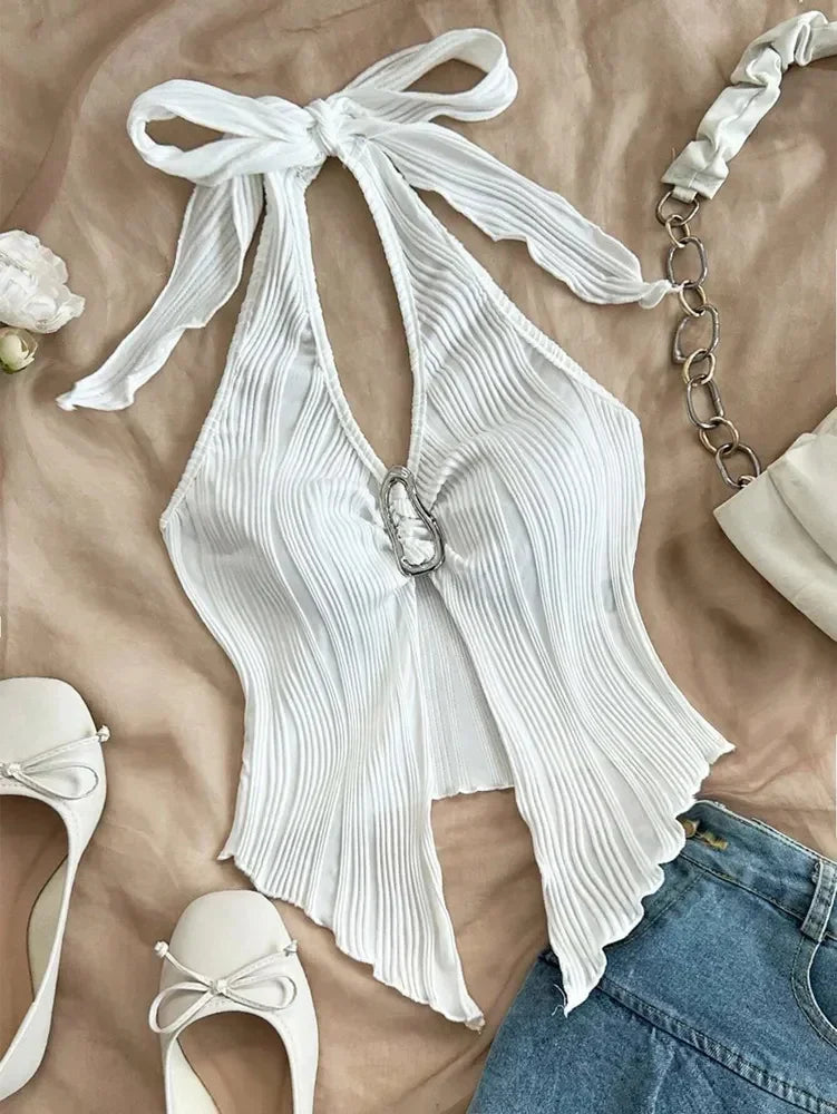 Sexy V-neck Halter
