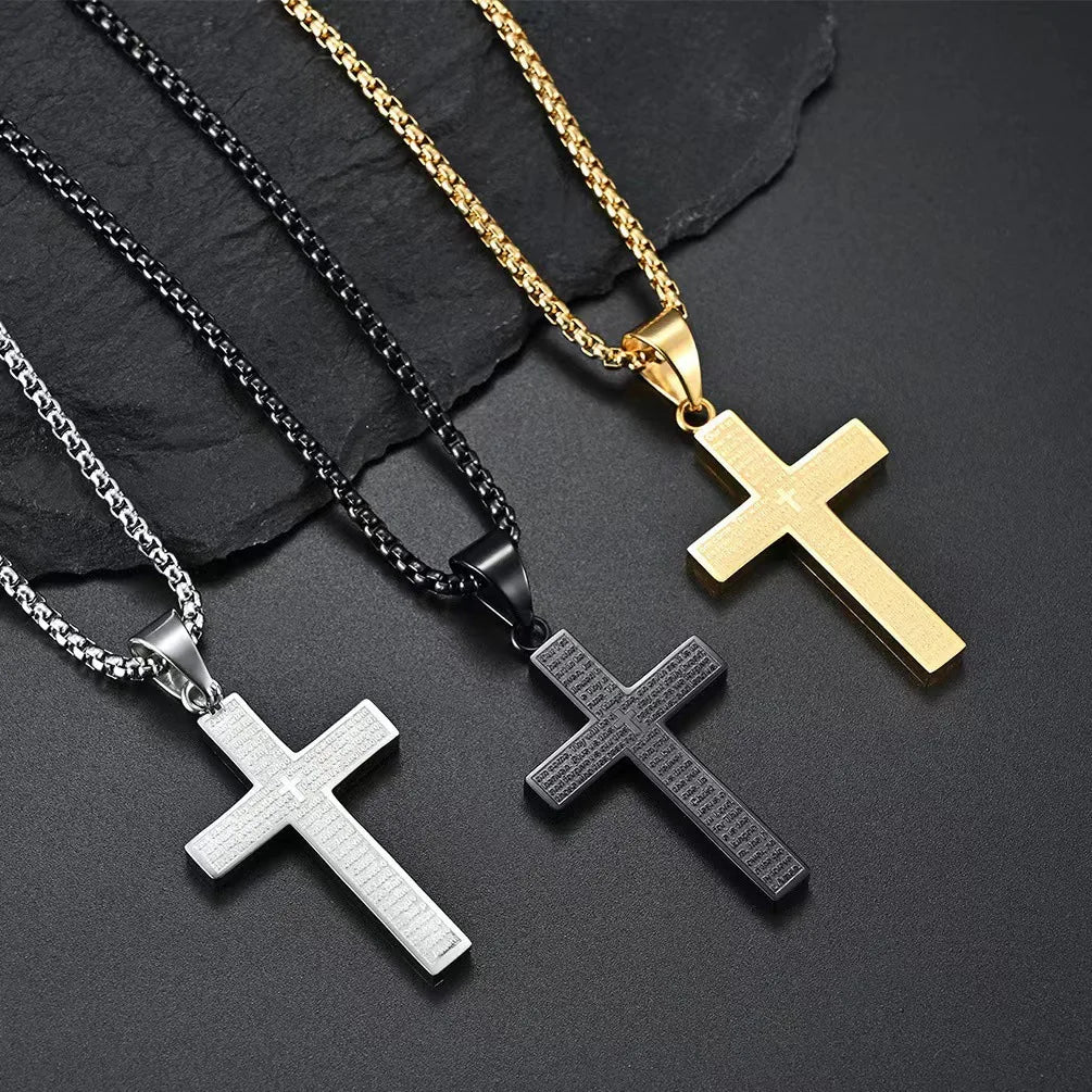 Cross necklace, men's