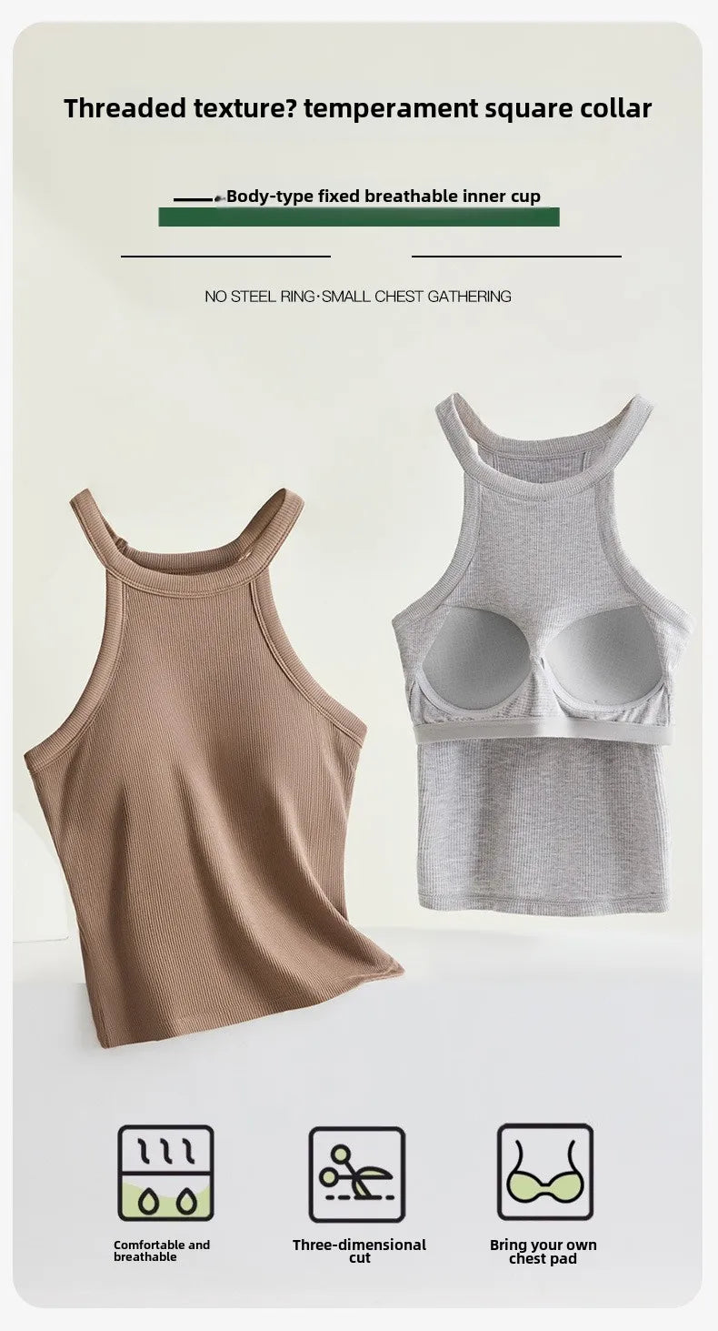 Threaded Halter Neck